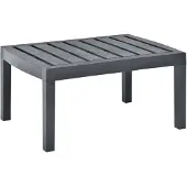 vidaXL - Tuintafel - 78x55x38 - cm - kunststof - antracietkleurig