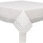 Clayre & Eef tafelkleed 150x150 cm - wit, rood - katoen, 100% katoen