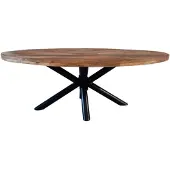 Dimehouse Industriële tafel ovaal Oregon mangohout 280x110 cm