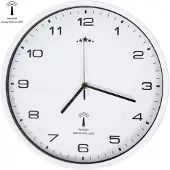 vidaXL Wandklok met quartz uurwerk radiogestuurd 31 cm wit