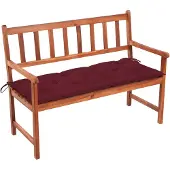 vidaXL Tuinbank met kussen 120 cm massief acaciahout
