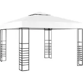 vidaXL Tuinpaviljoen 3x3 m wit