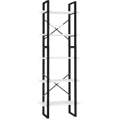 vidaXL Boekenkast met 5 schappen 60x30x175 cm bewerkt hout wit