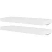vidaXL Wandplanken MDF zwevend voor boeken/dvd wit 2 st
