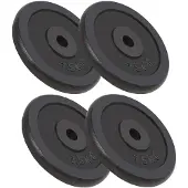vidaXL Halterschijven 4 st 4x7,5 kg gietijzer