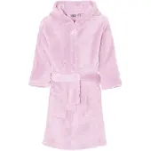 Playshoes fleece badjas lichtroze Meisjes Polyester Capuchon Effen - maat 134/140