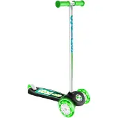 Stamp Flashing 3-wiel Kinderstep Voetrem Groen/zwart