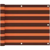 vidaXL Balkonscherm 75x500 cm oxford stof oranje en bruin