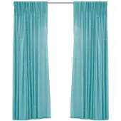 Larson - Luxe geweven blackout gordijn - met ringen - 1.5m x 2.5m - Mint-turquoise