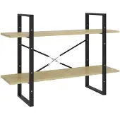 vidaXL Boekenkast met 2 schappen 100x30x70 cm hout sonoma eiken