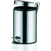 kela Prullenbak Stampa Pedaal Silent Close 3L Silver Shining