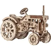 Wooden City modelbouwpakket Tractor hout - 119mm hoog x 158mm breed x 72mm diep - naturel kleur