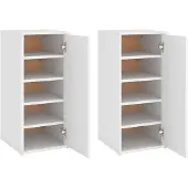 vidaXL Schoenenkasten 2 st 32x35x70 cm bewerkt hout wit