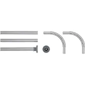 Sealskin douche combi stang rond 20mm 90x90 of 90x90x90 of 80x170cm zilver