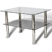vidaXL Salontafel met 2 lagen glas