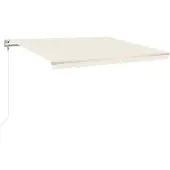 vidaXL Luifel automatisch uittrekbaar 450x350 cm crèmekleurig