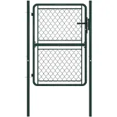 vidaXL Tuinpoort staal 100x150 cm groen