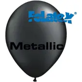 Blokker Metallic Ballonnen - 30 Cm - 100 Stuks - Zwart