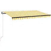 vidaXL Elektrisch zonnescherm met led en sensor 4,5 x 3,5 m