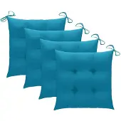 vidaXL Stoelkussens 4 st 50x50x7 cm stof blauw