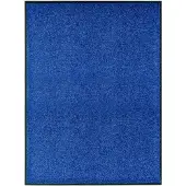 vidaXL Deurmat wasbaar 90x120 cm blauw