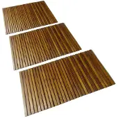 vidaXL Badmat acaciahout 80 x 50 cm 3 stuks online kopen