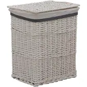 vidaXL Wasmand wilgen wit