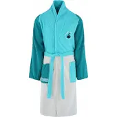 Blokker Wave Hawaii Badjas Tres Katoen Turquoise/blauw/wit Maat L