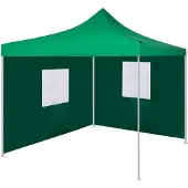 vidaXL Vouwtent met 2 wanden 3x3 m groen