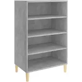 vidaXL Dressoir 57x35x90 cm bewerkt hout betongrijs