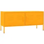 vidaXL Tv-meubel 105x35x50 cm staal mosterdgeel