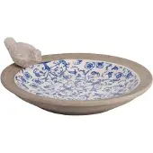 Esschert Design - Bain d'oiseau en céramique patiné