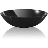 vidaXL Wasbak gehard glas 42 cm zwart