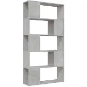 vidaXL Boekenkast/kamerscherm 80x24x155 cm bewerkt hout betongrijs