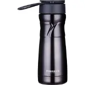 Pioneer - Vacuum Thermosbeker - 450ml - Zwart - Verwijderbare infuser - Pioneer