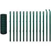 vidaXL Euro hek 25x1,2 m staal groen