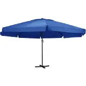 vidaXL Parasol met aluminium paal 500 cm azuurblauw