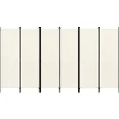 vidaXL Kamerscherm met 6 panelen 300x180 cm wit