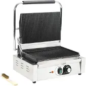 vidaXL Panini grill gegroefd 2200 W 43x30,5x20 cm