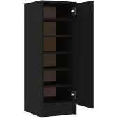 vidaXL Schoenenkast 32x35x92 cm bewerkt hout zwart