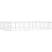 vidaXL Hondenkennel 79,86 m² gegalvaniseerd staal