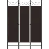 vidaXL Kamerscherm met 3 panelen 120x180 cm bruin