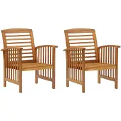 vidaXL Tuinstoelen 2 st massief acaciahout