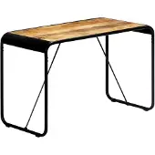 vidaXL Eettafel 118x60x76 cm massief ruw mangohout