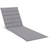 vidaXL Ligbedkussen 200x60x3 cm oxford stof grijs
