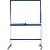Ivol Verrijdbaar whiteboard - Dubbelzijdig en magnetisch - 100x150 cm - Bla