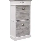 vidaXL Schoenenkast 50x28x98 cm paulowniahout grijs