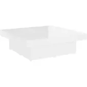 vidaXL Salontafel 90x90x28 cm bewerkt hout hoogglans wit