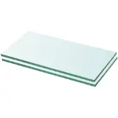 vidaXL Schappen 2 st 20x30 cm glas transparant