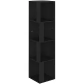vidaXL Hoekkast 33x33x132 cm bewerkt hout zwart